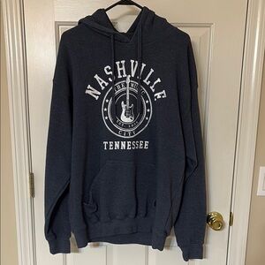 Nashville Graphic Hoodie - Dark Gray NWOT